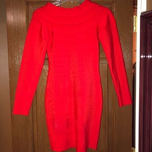 Red bandage dress